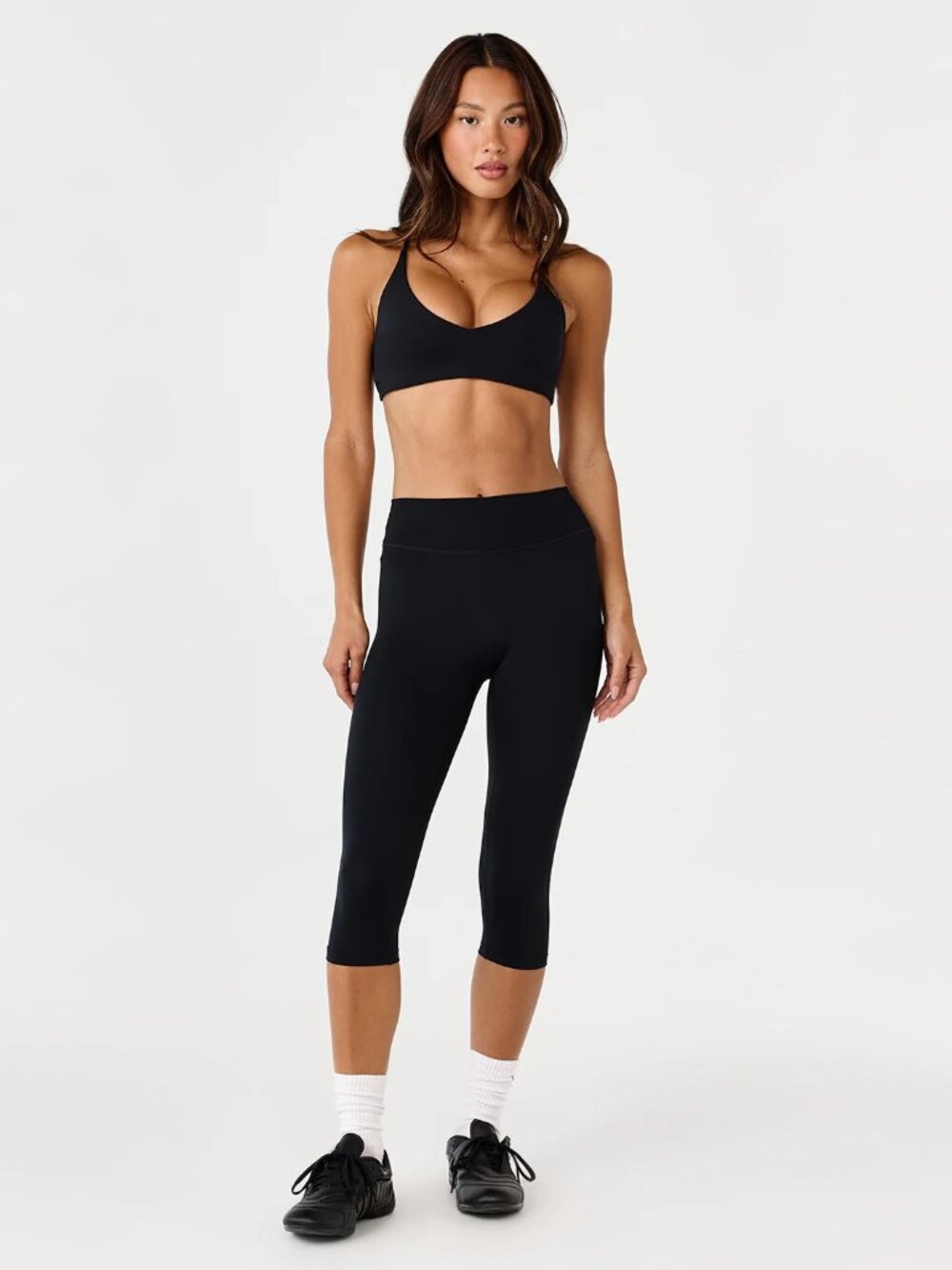 CSB Form Invisible Scrunch Capri Leggings in Black, Size X-Small